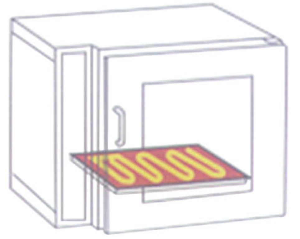 真空干燥箱擱板式加熱示意圖