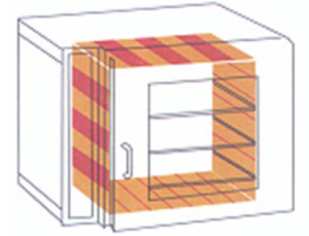 真空干燥箱外圈加熱示意圖